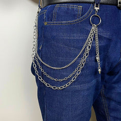 Metal Rivet Pant Chain Street Hip Hop Waist Chains Belt Men