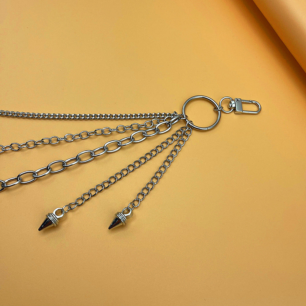 Metal Rivet Pant Chain Street Hip Hop Waist Chains Belt Men