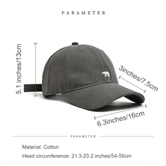Polar Bear Embroidered Denim Baseball Cap Unisex Sunshade Hat