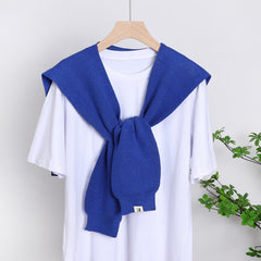 Candy Knitted Shawl Warm Cape Long Sleeves Wraps