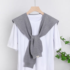 Candy Knitted Shawl Warm Cape Long Sleeves Wraps