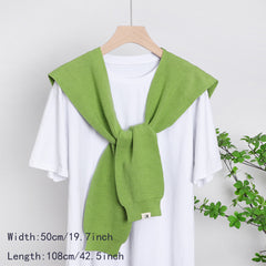 Candy Knitted Shawl Warm Cape Long Sleeves Wraps