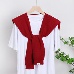 Candy Knitted Shawl Warm Cape Long Sleeves Wraps