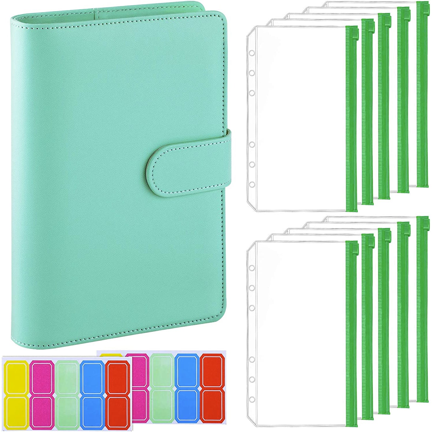 Budget Binder PU Leather Cover with Cash Envelopes - 6 Ring
