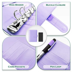 Budget Binder PU Leather Cover with Cash Envelopes - 6 Ring