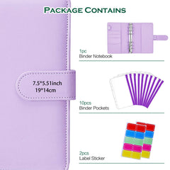 Budget Binder PU Leather Cover with Cash Envelopes - 6 Ring