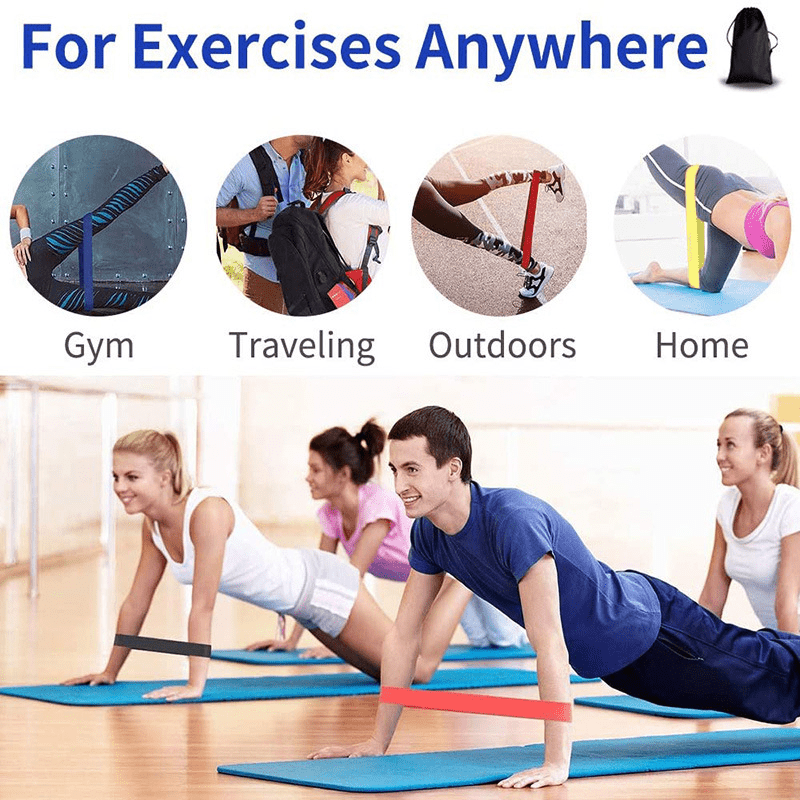 5pcs Yoga Resistance Tension Ring Elastic Stretching Band