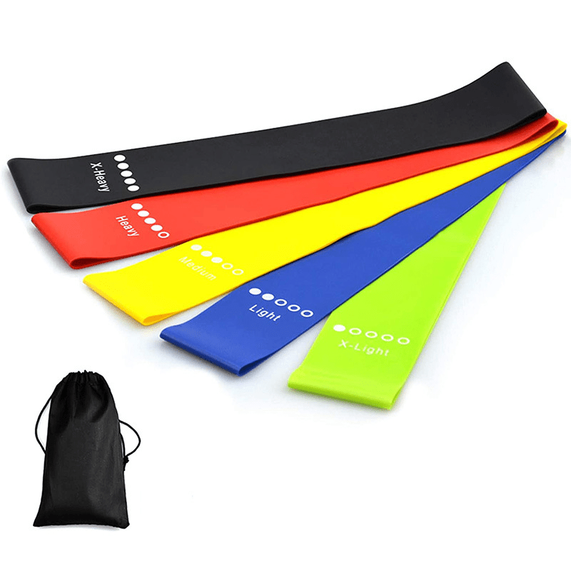 5pcs Yoga Resistance Tension Ring Elastic Stretching Band
