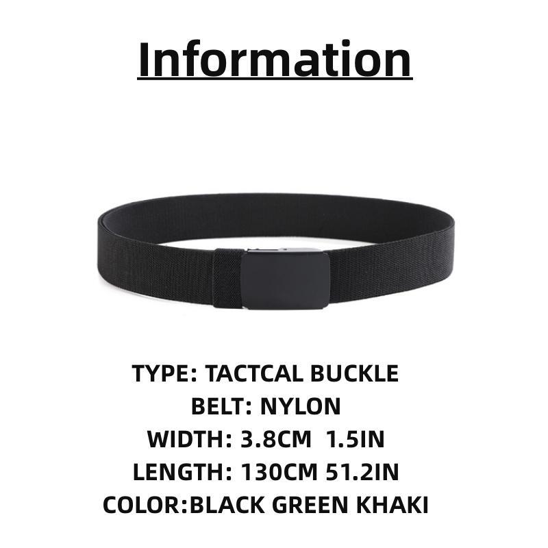 Men's Automatic Buckle Tape Belt Nylon Tactical Belt