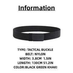 Men's Automatic Buckle Tape Belt Nylon Tactical Belt