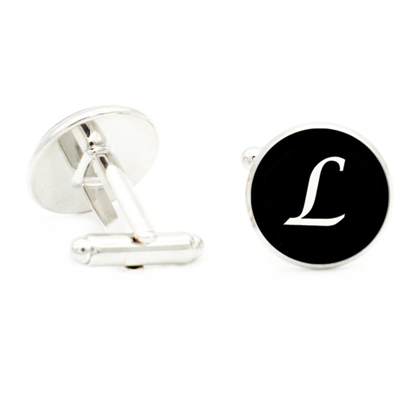 K Letter Cufflinks Suit Shirt Men's Jewelry