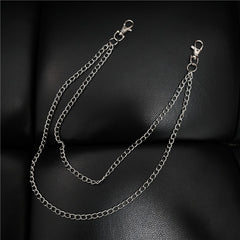 Metal Waist Chain for Men Hip hop Belt Keychain