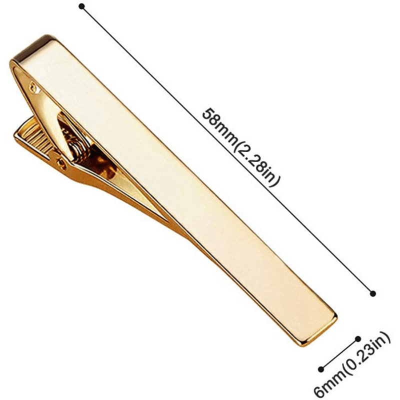 Minimalist Tie Clip Silver Metal Business Professional Security Tie Accessory