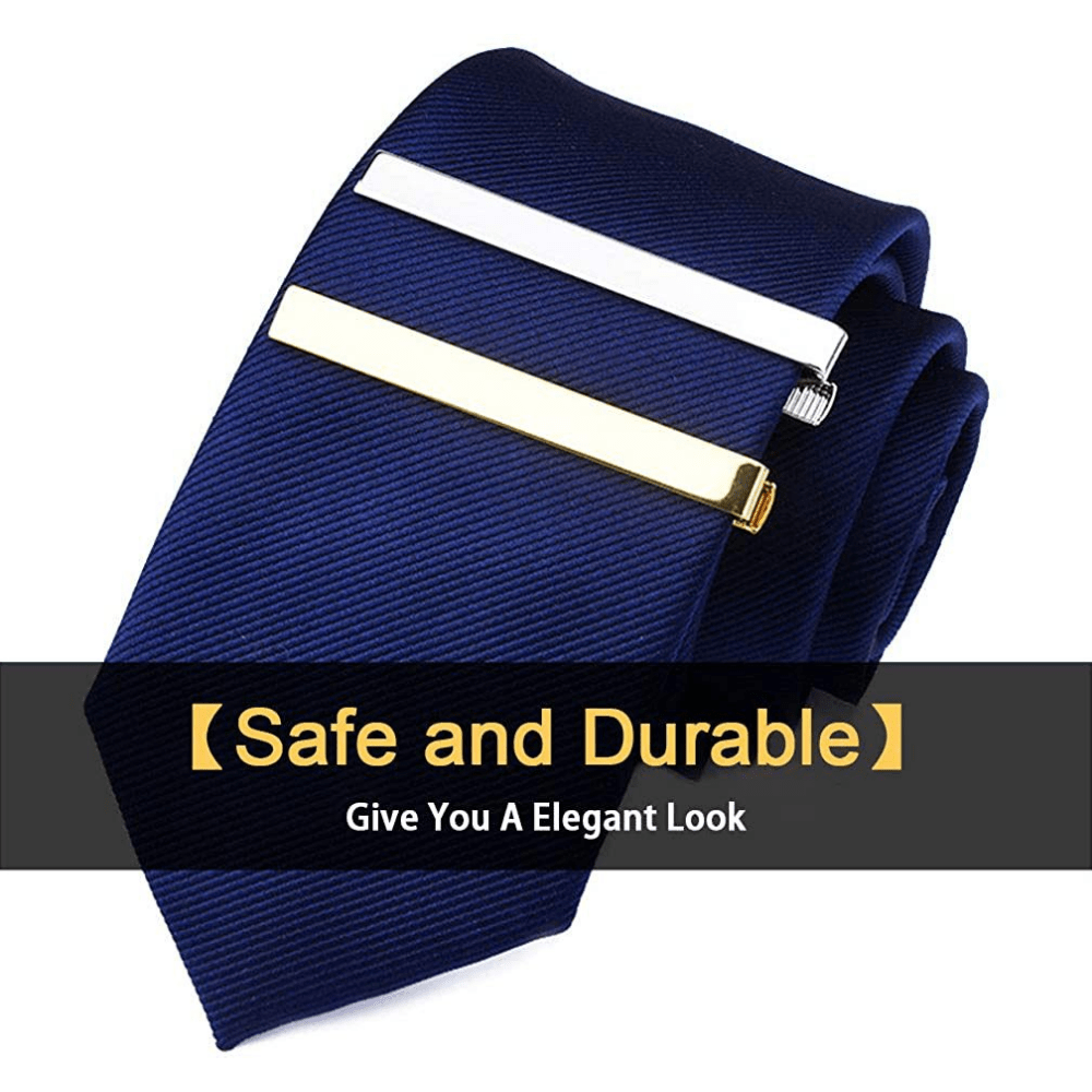 Minimalist Tie Clip Silver Metal Business Professional Security Tie Accessory