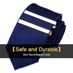 Minimalist Tie Clip Silver Metal Business Professional Security Tie Accessory