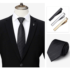 Minimalist Tie Clip Silver Metal Business Professional Security Tie Accessory