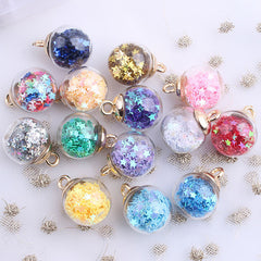 Mini Glass Bottle Stars Sequins Hanging Ball DIY Earrings Necklace