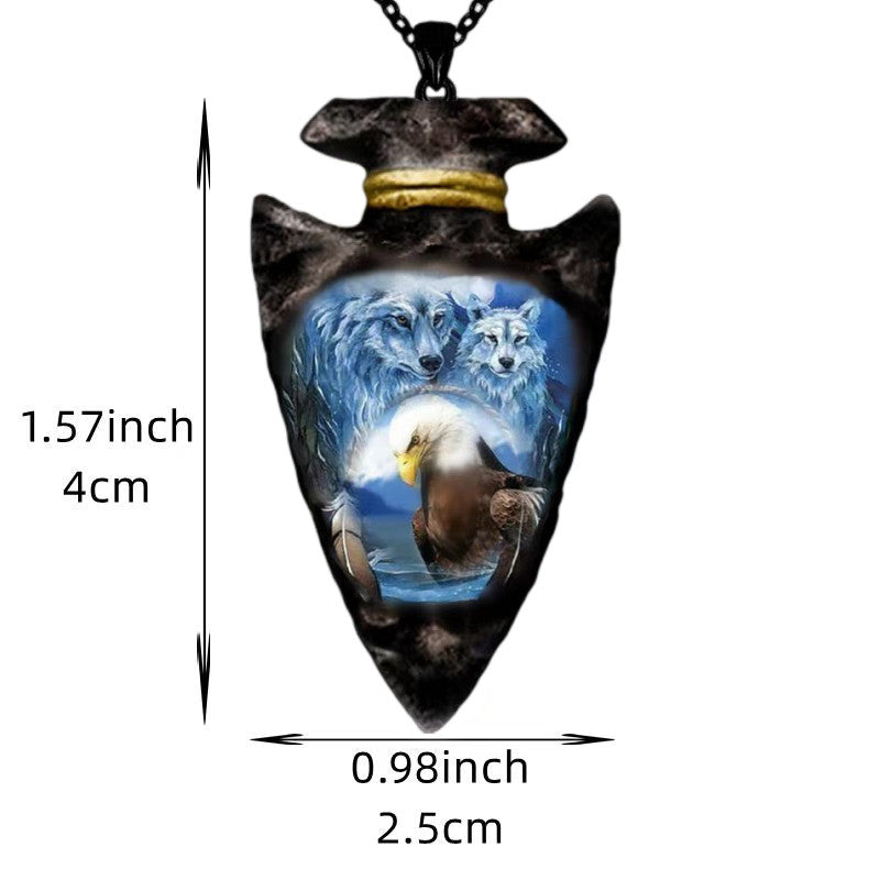 Gothic Eagle Necklace Animal Pendant Jewelry for Boys