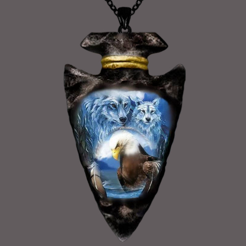 Gothic Eagle Necklace Animal Pendant Jewelry for Boys