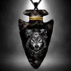 Gothic Chain Wolf Head Pendant Necklace Hip Hop Style Accessory