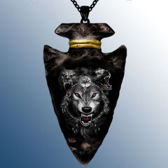 Gothic Chain Wolf Head Pendant Necklace Hip Hop Style Accessory