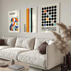 Modern Abstract Geometric Shapes Canvas Wall Art Set