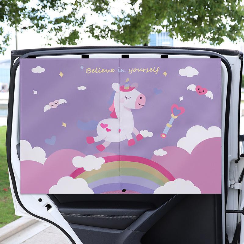 Stretchable Car Window Shade UV Protection Magnetic Sunshade For Baby Kids