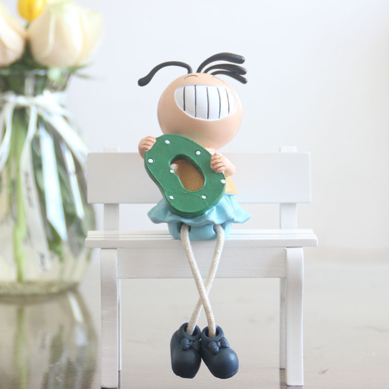 Set of 4 Hanging Foot Doll Resin Decorations
