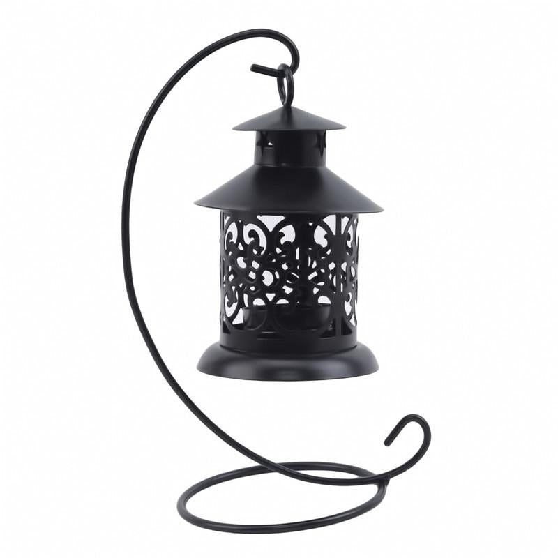 Iron Tabletop Candlesticks Hollow Wrought Iron Candle Holder