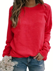 Women's Raglan Crew Neck Sweatshirt for Spring & Fall