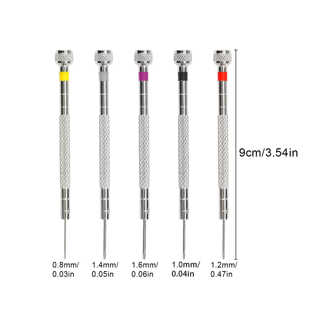5pcs Watchmakers Screwdrivers Set with Replacement Tips