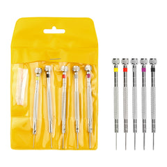 5pcs Watchmakers Screwdrivers Set with Replacement Tips
