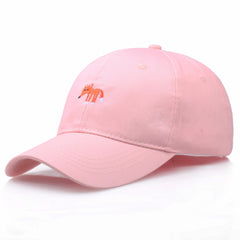 Fox Embroidery Baseball Cap Adjustable Sunscreen Dad Hats