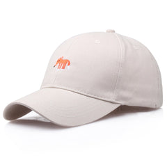 Fox Embroidery Baseball Cap Adjustable Sunscreen Dad Hats