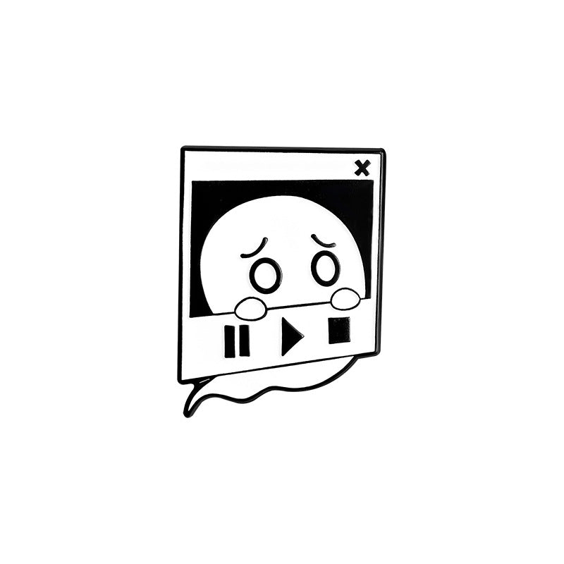 Girl's Ghost Series Brooch Radio Earphones Luggage Alloy Brooch