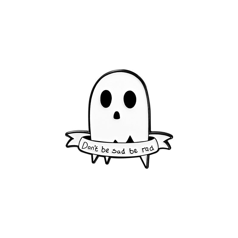 Girl's Ghost Series Brooch Radio Earphones Luggage Alloy Brooch