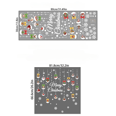 Santa Claus Snowflake Wall Sticker Home Decoration 30x80CM