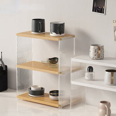2 Tier Wooden Cup Storage Rack for Bathroom and Kitchen