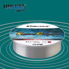 FISH KING 100M Tough Fishing Line 4 136LB Fluorocarbon Coating