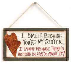 Sister Sign Bedroom Ornament Gift Bestie Gift