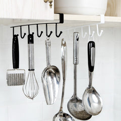 12 Hook Wall Mounted Storage Rack for Kitchen