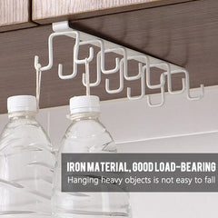 12 Hook Wall Mounted Storage Rack for Kitchen