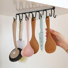 12 Hook Wall Mounted Storage Rack for Kitchen