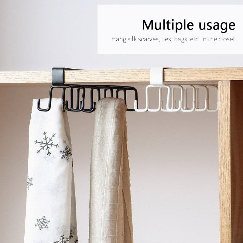 12 Hook Wall Mounted Storage Rack for Kitchen