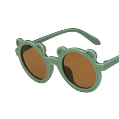 Cute Bear Shape Frame Toddler Kids Sunglasses Round Shades