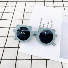 Cute Bear Shape Frame Toddler Kids Sunglasses Round Shades