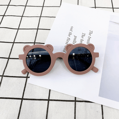 Cute Bear Shape Frame Toddler Kids Sunglasses Round Shades