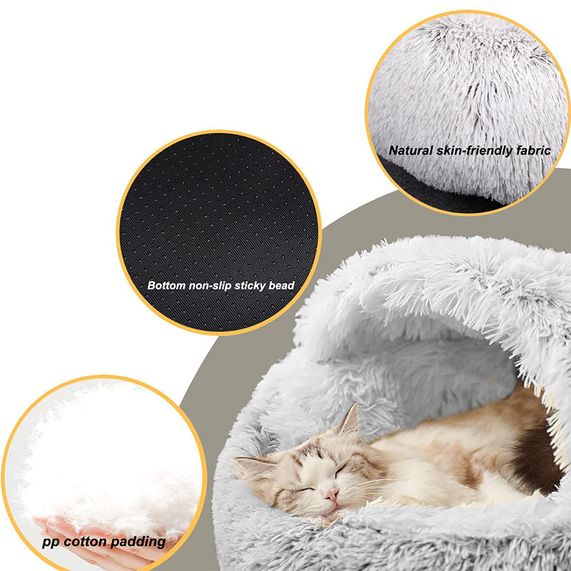 Semi Enclosed Dog Bed for Cozy Winter Nights
