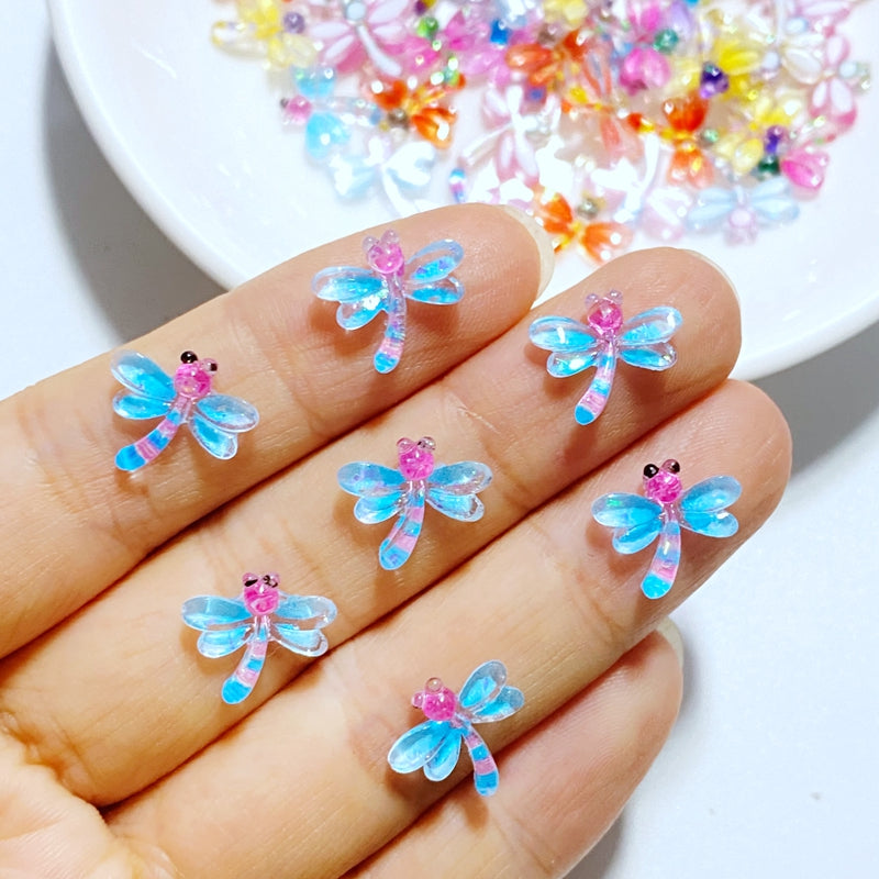 Dragonfly Resin Cabochons Scrapbooking Jewelry Craft 10pcs