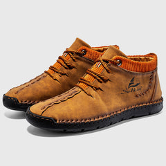 Men's Vintage High Top Lace Up Boots Casual Outdoor Walking Shoes